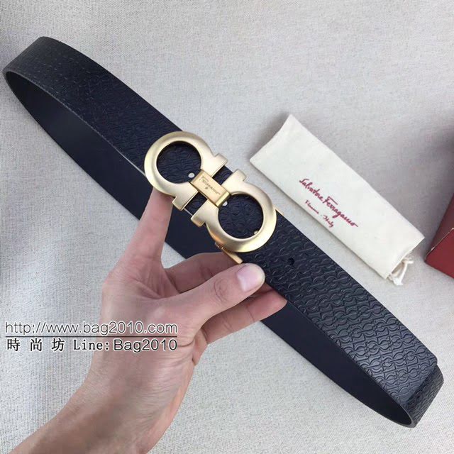 菲拉格慕男士皮帶 Ferragamo雙面用小牛皮腰帶  jjp1396